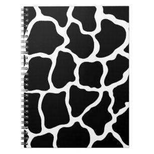 Cuaderno Black Giraffe Print Notebook