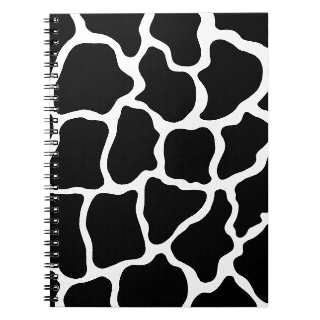 Cuaderno Black Giraffe Print Notebook (Frente)