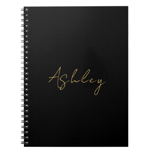 Cuaderno Black Gold Colours Profesional Trendy Nombre moder (Frente)