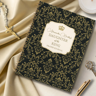 Cuaderno Black Gold Damask Daughter of the King