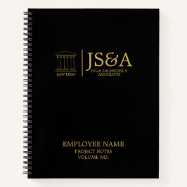 Cuaderno Black Gold Justice Columns Law Firm