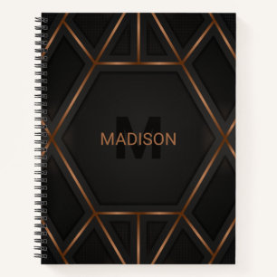 Cuaderno Black Gold Luxury Modern Minimal Resumen