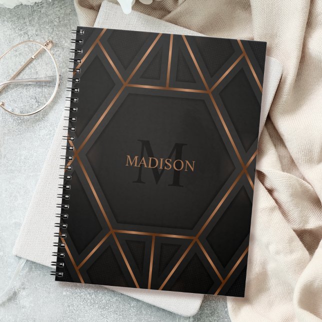 Cuaderno Black Gold Luxury Modern Minimal Resumen (Subido por el creador)