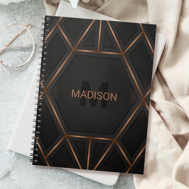 Cuaderno Black Gold Luxury Modern Minimal Resumen (Subido por el creador)