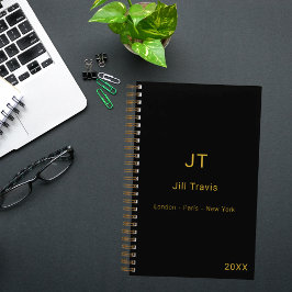 Cuaderno Black gold modern minimalist luxury
