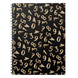 Cuaderno Black Gold Numbers Luxury Pattern Moda Accountant
