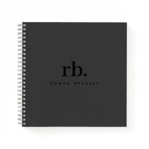 Black & Gray Minimal Monogram Clean Professional