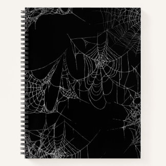 Cuaderno Black Halloween Notebook with Spiderweb Art