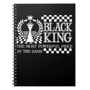 Cuaderno Black King Chess Piece Black African American Men