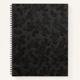 Cuaderno Black Leather Paisley