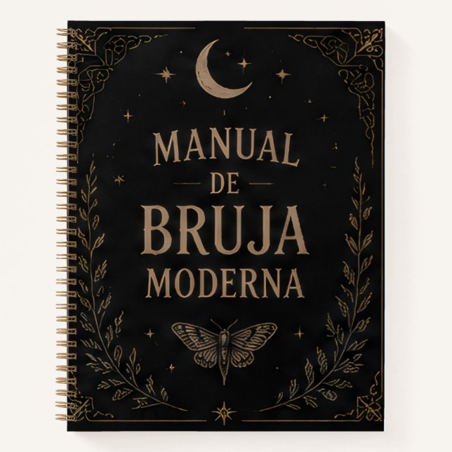 Cuaderno Black Modern Witch's Notebook/Manual (Anverso)