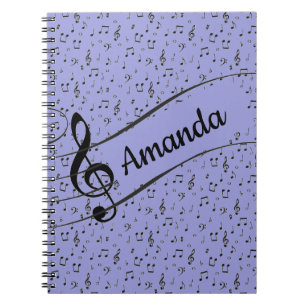 Cuaderno Black Musical personalized   Notebook