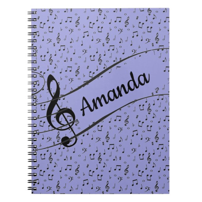 Cuaderno Black Musical personalized   Notebook (Frente)
