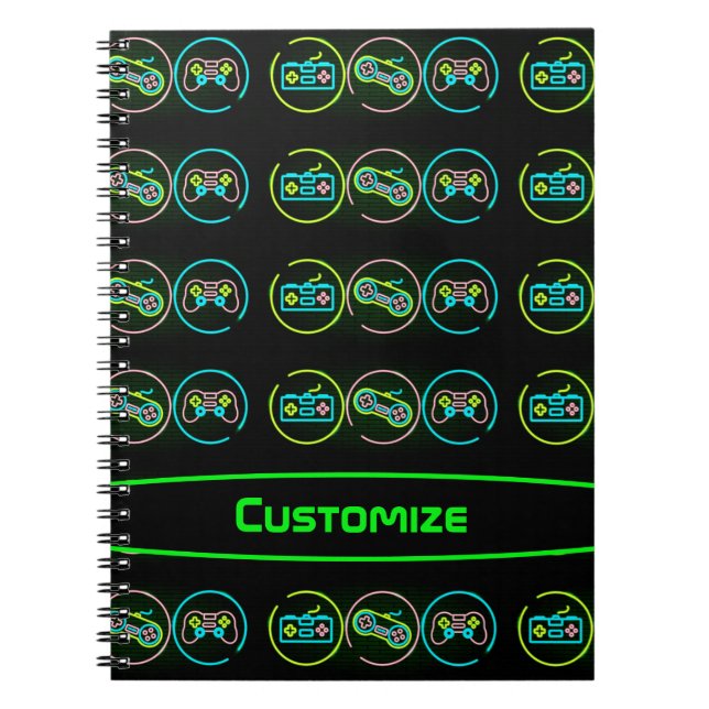 Cuaderno Black & Neon Gamer (Frente)