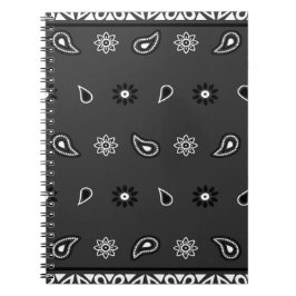 Cuaderno Black Paisley Bandana Birthday Hip Hop Rap Scarf