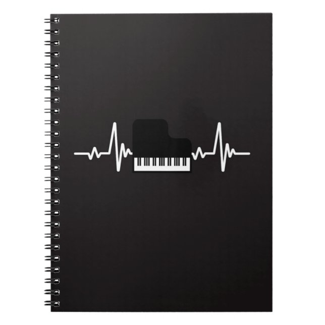 Cuaderno Black Pianist Gifts Piano Player Music Musicians (Frente)
