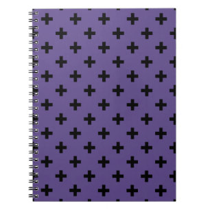 Cuaderno Black polka crosses on ultra violet