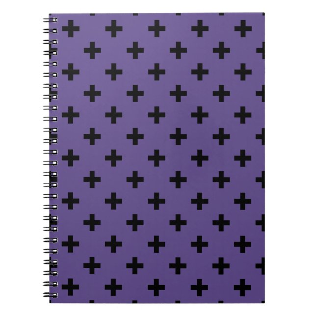 Cuaderno Black polka crosses on ultra violet (Frente)