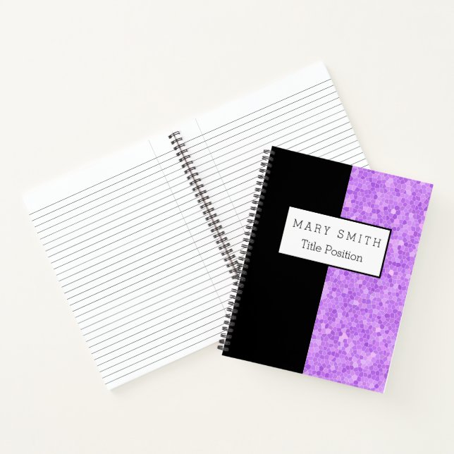 Cuaderno Black Purple de cristal negro de moda (Interior)