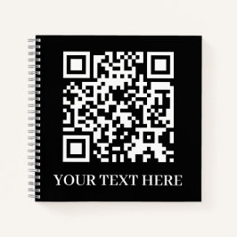 Cuaderno Black QR | Minimalist Scan Me Design