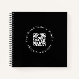 Cuaderno Black QR | Modern Minimal Stylish Business