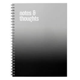 Cuaderno Black Spiral Notebook - revista "Notes & Thought"