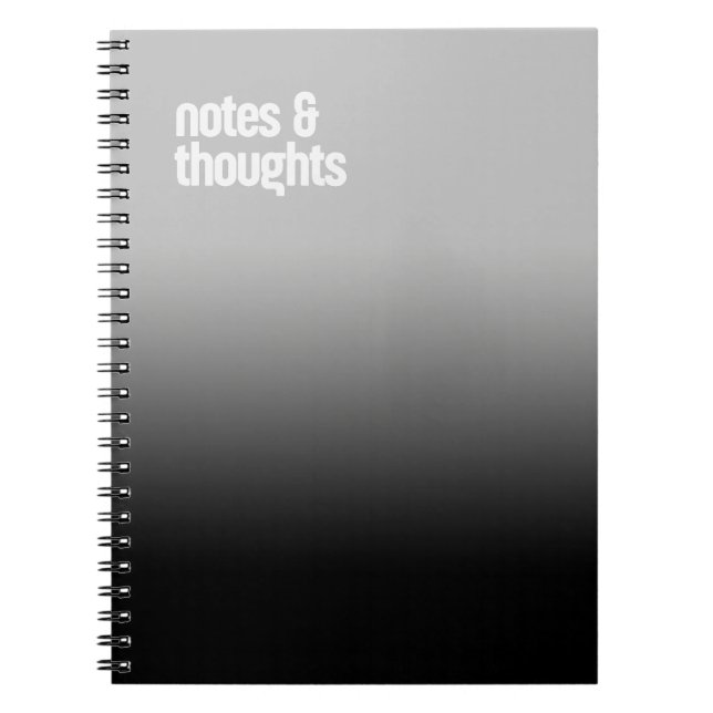 Cuaderno Black Spiral Notebook - revista "Notes & Thought" (Frente)