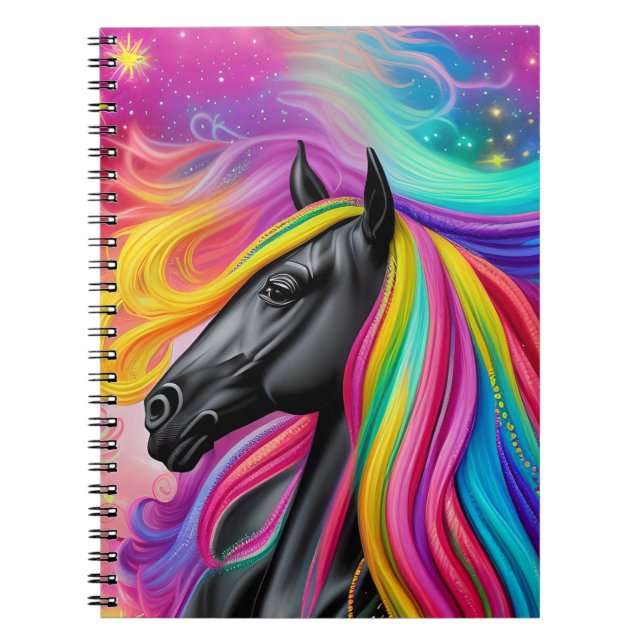 Cuaderno Black Stallion Colorful Mane (Frente)