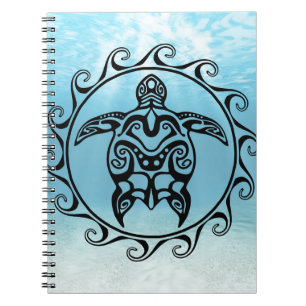 Cuaderno Black Tribal Turtle Sun