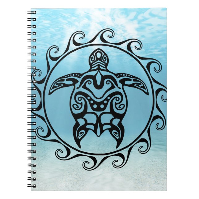 Cuaderno Black Tribal Turtle Sun (Frente)