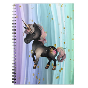 Cuaderno Black Unicorn Púrpura Tail