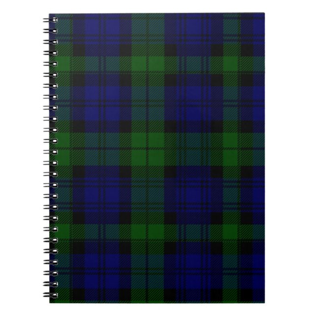 Cuaderno Black Watch Tartan Blue Green Plage (Frente)