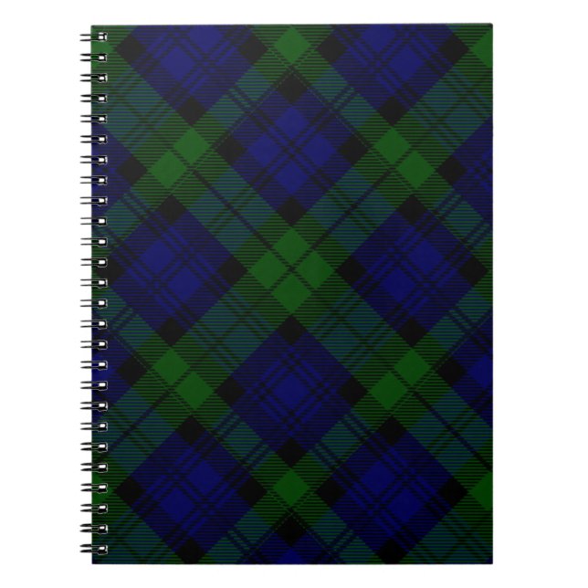 Cuaderno Black Watch Tartan Blue Green Plage (Frente)