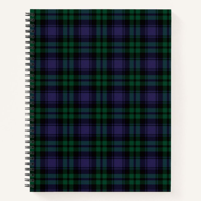 Cuaderno Black Watch Tartan, Plaid (Anverso)