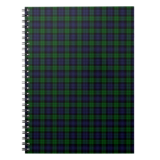 Cuaderno Black Watch Tartan Plaid Scottish Plaid Pattern (Frente)
