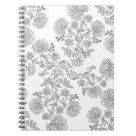 Cuaderno Black White Floral