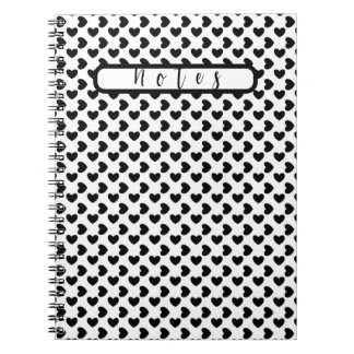 Cuaderno Black & white hearts