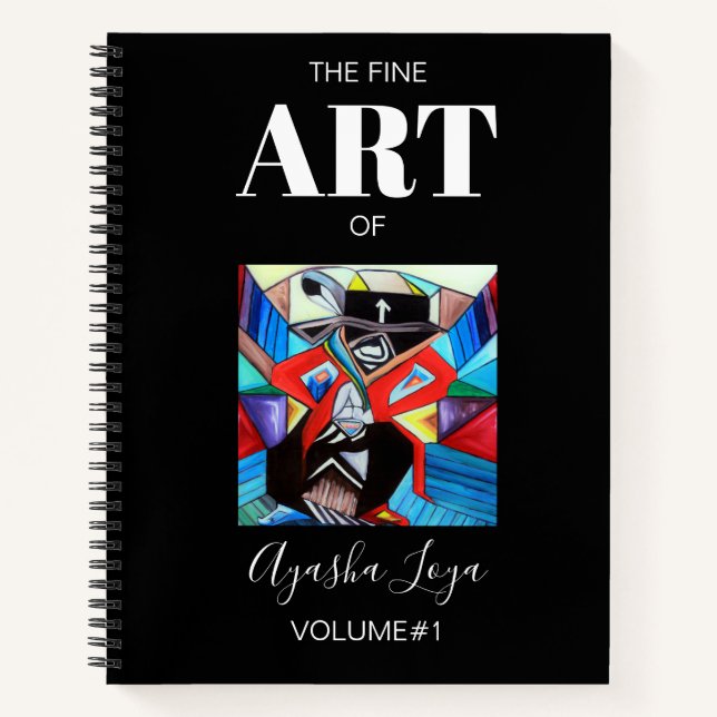 Cuaderno Black White Personalized Sketchbook Artist Name  (Anverso)