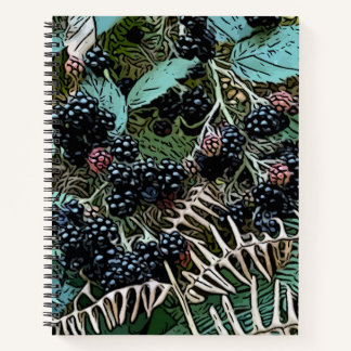 Cuaderno Blackberries en la vid