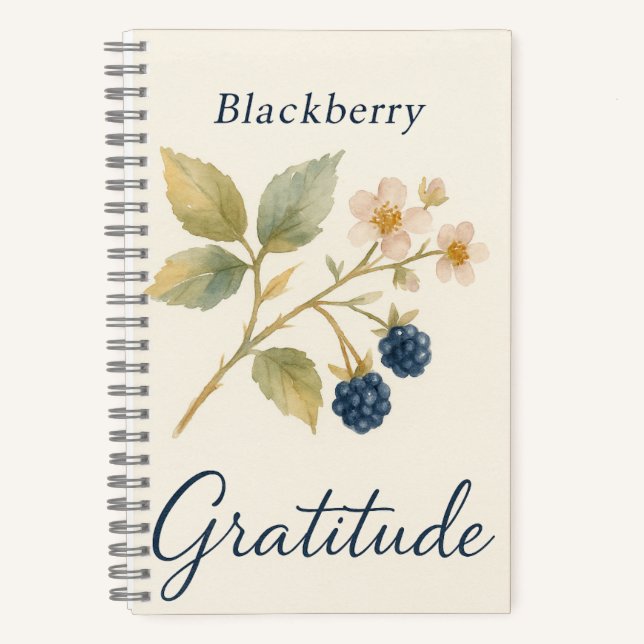 Cuaderno Blackberry — Gratitude  (Anverso)