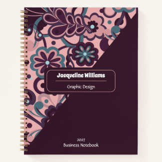 Cuaderno Blackberry Groovy Psychedelic 60s 70s Floral 