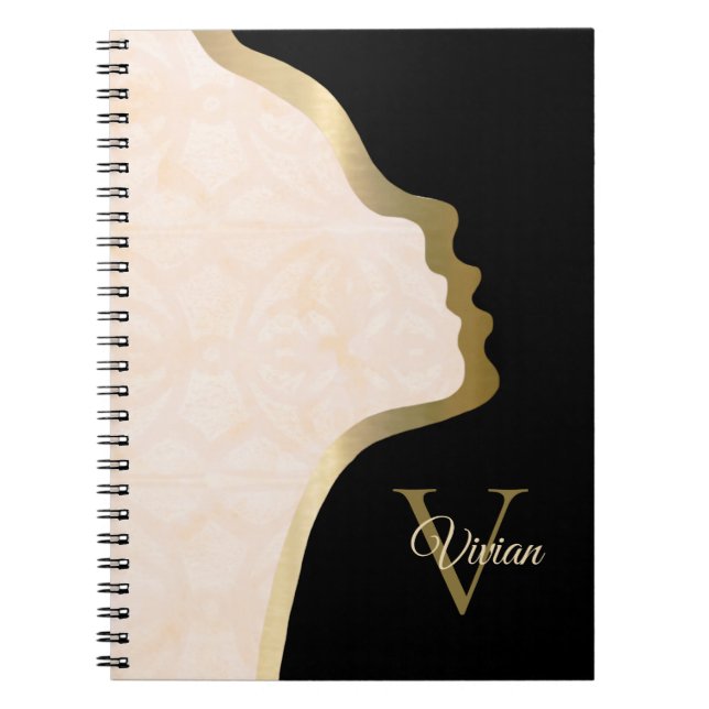 Cuaderno Blanc Cream Black And Gold Face (Frente)