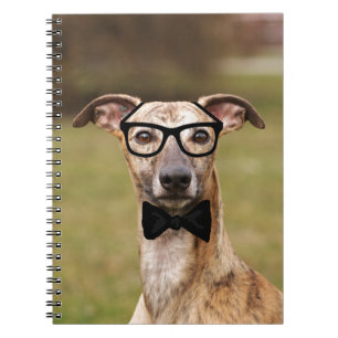 Cuaderno Blancas Nerd con gafas y Bow Tie Notebook