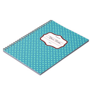 Cuaderno Blanco azul gráfico