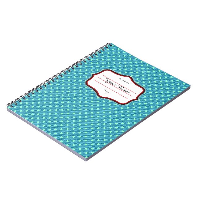 Cuaderno Blanco azul gráfico (Lado Izquierdo)