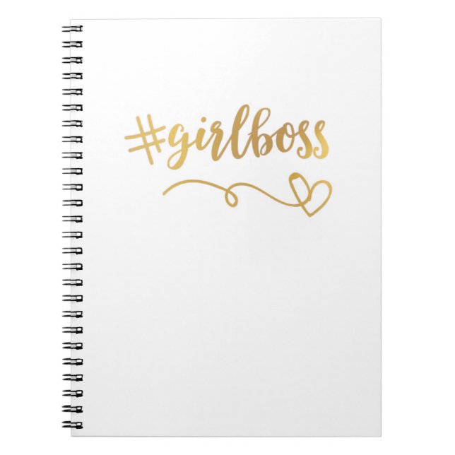 Cuaderno Blanco + Cuaderno/diario de los #girlboss del oro (Frente)
