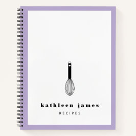 Cuaderno Blanco de la Lavanda del Whisk del globo