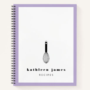 Cuaderno Blanco de la Lavanda del Whisk del globo