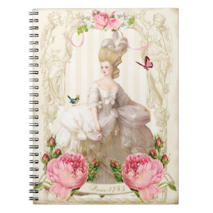 Cuaderno blanco de los rosas de Marie Antonieta