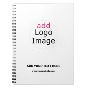 Cuaderno Blanco de marca personalizada moderna profesional 